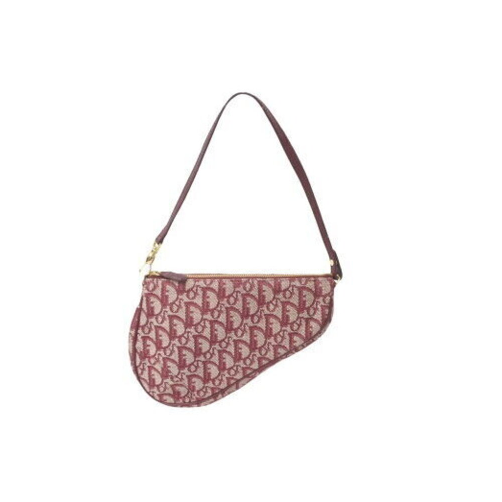Christian Dior Saddle Bag Trotter Shoulder Canvas